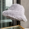 Imitationspelz Damen Herbst und Winter Wild Long Fur Bucket Hat