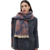 Autumn And Winter Men's And Women's Jacquard Short Beard Flower Scarf