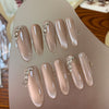 French Manicure Tragen Nagel Fertig Produkt