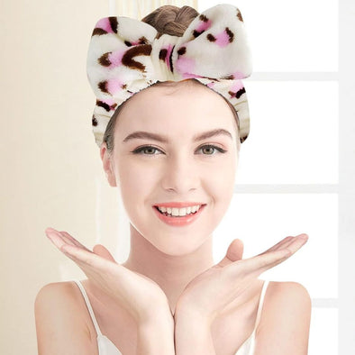 Head Buckle Bracelet Headband Four-piece Leopard Set