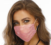 Novelty Fishnet-shaped Star Rhinestone Face Mask