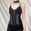 Dunkles Spitzen-Camisole im Vintage-Stil