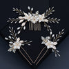 Bridal Jewelry Photography Photo Hair Accessories Flower Rhinestones Comb Handmade U-shaped