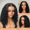 Human Hair Front Lace Bobo Double Drawn Water Wave BOB Wig Foreign Trade Wig