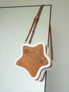 Suede Badge Five-pointed Star Backpack Vintage Furry Shoulder Bag