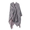 Women's Fashion Gingham Check Warm Scarf