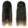 Women's Fashion Natural Headgear With Hat And Wig