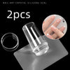 2.8cm Covered Nail Art Printing French Nail Seal Tool With Scraper