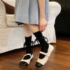 Women's Socks Mid-calf Strap Bow Thin Stockings