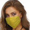 Novelty Fishnet-shaped Star Rhinestone Face Mask