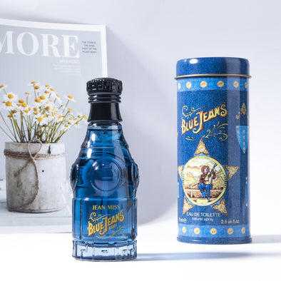 Blue Denim Cola-Geschmack Herrenparfüm Azure Langanhaltendes natürliches Kölnisch Wasser 75ml