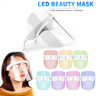 7-Farben-LED-Maske, Rotlichttherapie, Hautverjüngung, Massagegerät, Schönheitsgerät für zu Hause, Hautaufhellung, Anti-Aging, SPA-Gerät