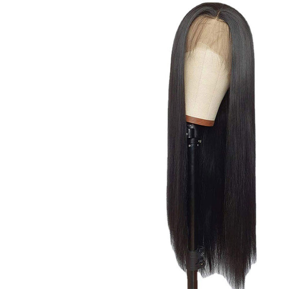 Black Long Straight Hair Chemical Fiber Headband