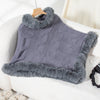 Collar Thick Cable-knit Pullover Sweater Cloak