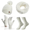 Winter Female Cap Scarf Gloves And Socks Four-piece Set