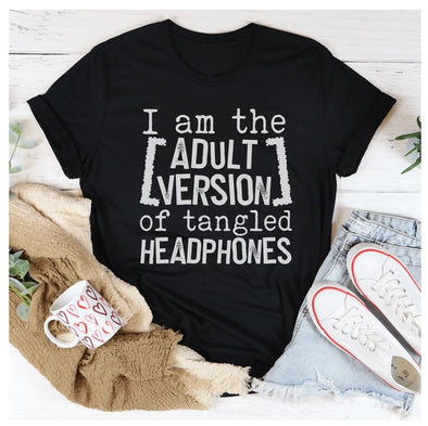 I Am The Version Of Tangled Headphones T-Shirt