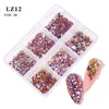 Nail Art Flaches Strass-Set Strasssteine ​​in verschiedenen Farben