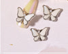 Nail Beauty Crystal Butterfly Transparent Golden Edge Metal Rhinestone Stereo Nails Shell Butterfly Diamond Decorations