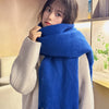 Pure Color Thickened Garland Scarf Soft Glutinous Thickened