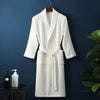 Pure Cotton Bathrobe Long Waffle All Cotton Nightgown