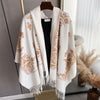 Scarf Shawl Women's Winter Cashmere-like Warm Embroidery