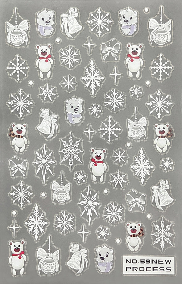 Thin Tough Thin Matte Nail Sticker Christmas