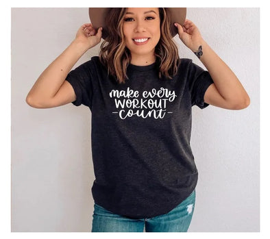 Make Every Workout Count T-Shirt, Workout T-Shirt, Selbstmotivationsshirt, Fitness T-Shirt, Possible Vintage T-Shirt, inspirierendes Geschenk, Gym T-Shirt