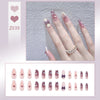 Tragen Sie Nagelmilchgeschmack Taro Taro Purple Gradient Nebula Flower Fake Nails Nagelaufkleber