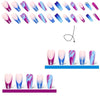 French Style Nail Tip Wear Armor Middle Nail Stickers Blue Purple Gradient Nail Tip