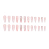 Long Ballet Gradient White Colorful Glitter Tender Girl Fake Nails Wearable