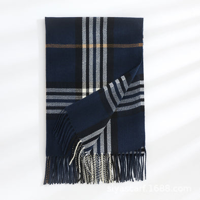 Fashion Classic Plaid Cashmere Scarf Women