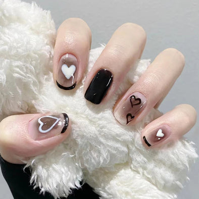 Короткі готові вироби Love Nails White без гравіювання та шліфування