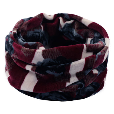 Warm Short Velvet Double-layer Knitted Scarf