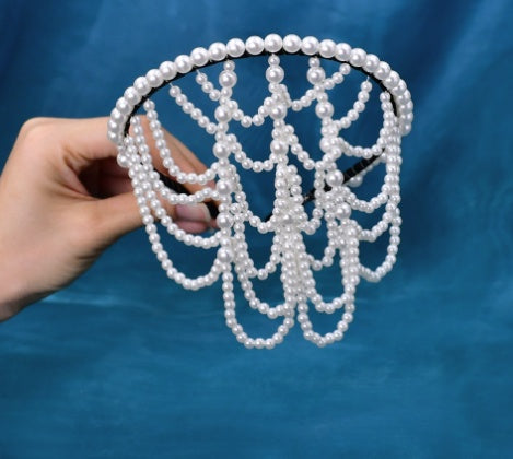 Süßes Braut-Diadem mit Perlen-Stirnschmuck