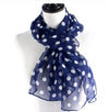 Polka Dot Scarf Bright Red Scarf Polka Dot Thin Chiffon Sunscreen Shawl