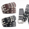 Women's Fashion All-match Casual Star Double Row Air Hole Belt