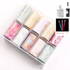 Nail Art Transfer Foils Set Of 12