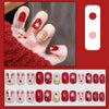 Nail Patch Fake Nail Removable Nail Piece Strawberry Flow Heart Butterfly Wear Finished Short Style