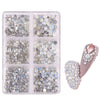 Porcelain White Champagne 6-compartment Nail Sticker