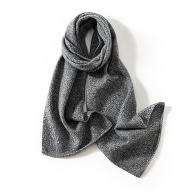 100 Pure Cashmere Scarf Men's And Women's Winter Long Thickened Knitted