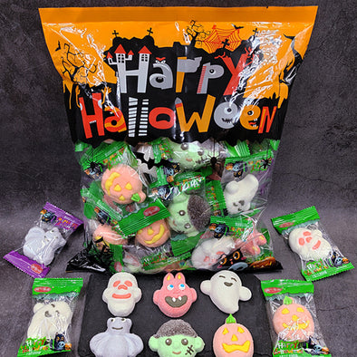 Lustige Halloween-Snacks mit Zuckerwatte