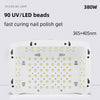 380W Professional Nail Dryer 90 Leds Nail Dryer UV Lamp For Curing All Gel Nail Polish Motion Sensing Manicure Pedicure