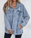 Fashion Denim Jacket Boyfriend-style Ripped Distressed