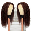 African Long Curly Hair Front Lace Brown Wig