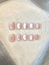 Cherry Blossom Cat Eye Wear Short Nail Stickers