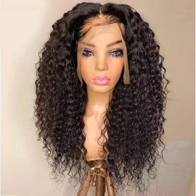 Front Lace Wig European And American Style Wig Female AliExpress New Mid-length Curly Hair Chemical Fiber Wig Factory Spot