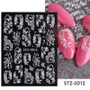 New 5D Stereo Carved Rose Nail Sticker