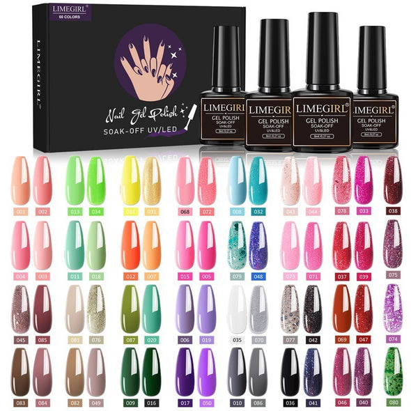 60 Farben Nail Art Funktionskleber Set Abnehmbar