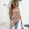 Hooded Striped Tassel Cape And Shawl Women