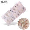 Laser Letters Color Oil Film Nail Stickers